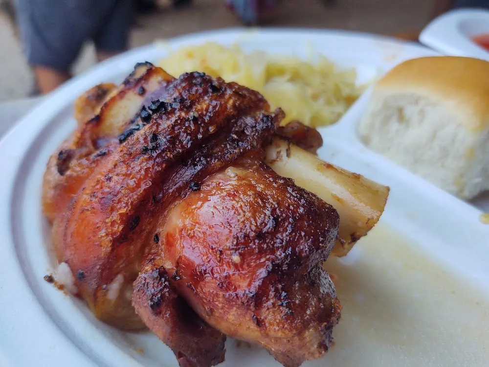 Ham Hock a K a Pig Joint Served with Sauerkraut and Rill